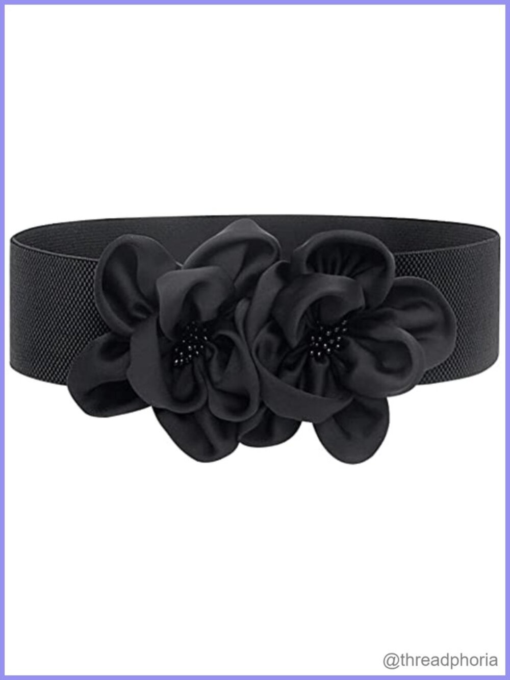 Wide Stretchy Chunky Waist Belt Dress Belt Big Flower Cinch Elastic Belt